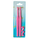Set of 2 mono-bundle toothbrushes with 8 interchangeable heads, Pink